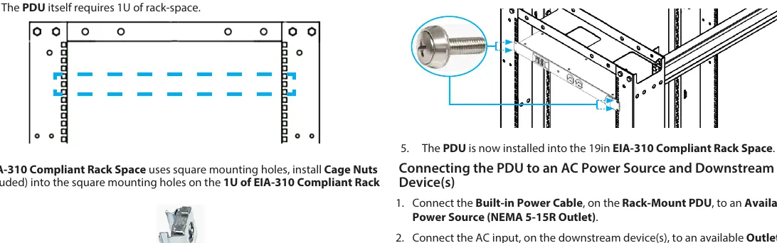 Rack mounting procedure