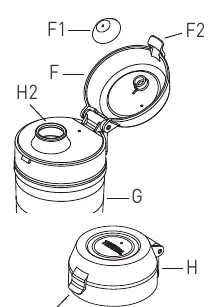 Hydration Lid assembly diagram