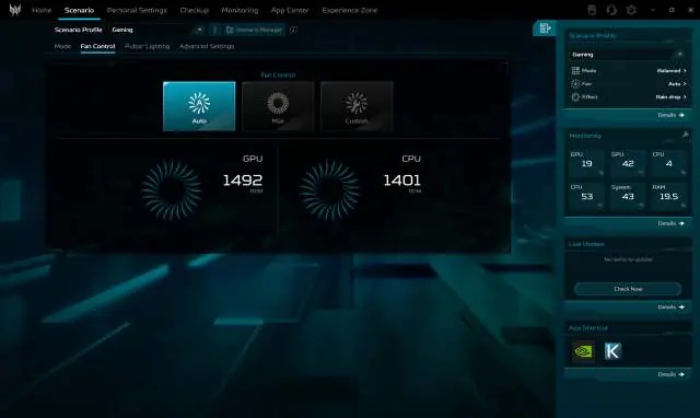 Fan Control settings