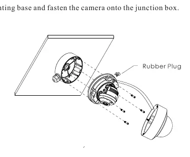 Mounting the camera to the junction box