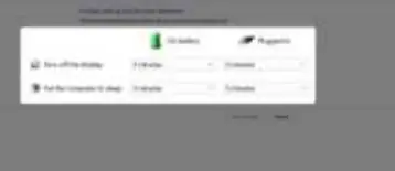 Power management settings