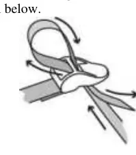 Diagram showing how to lace the straps through the buckles.
