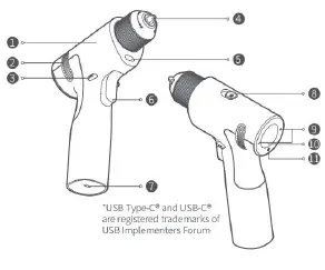 HOTO 16V Brushless Drill controls