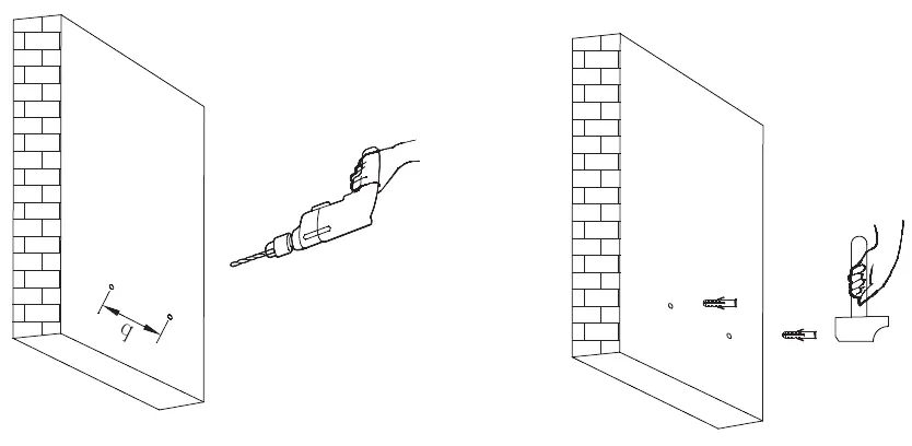 Drilling and wall plug installation