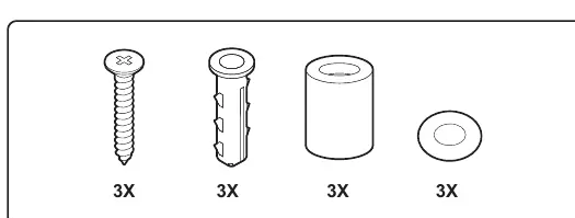 Included parts and required tools