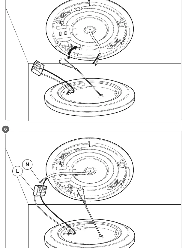 Attaching the safety cord and connecting wires