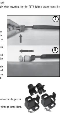 Mounting bracket installation (A and B)