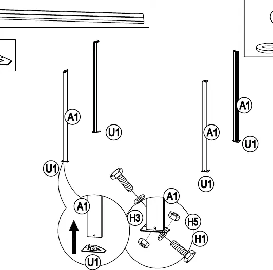 Step 1: Base and Post assembly