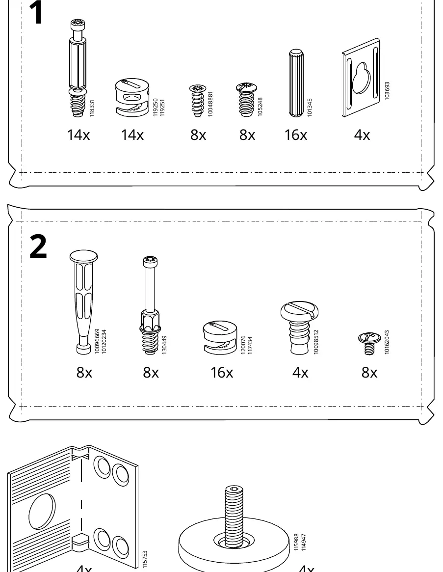 Parts list