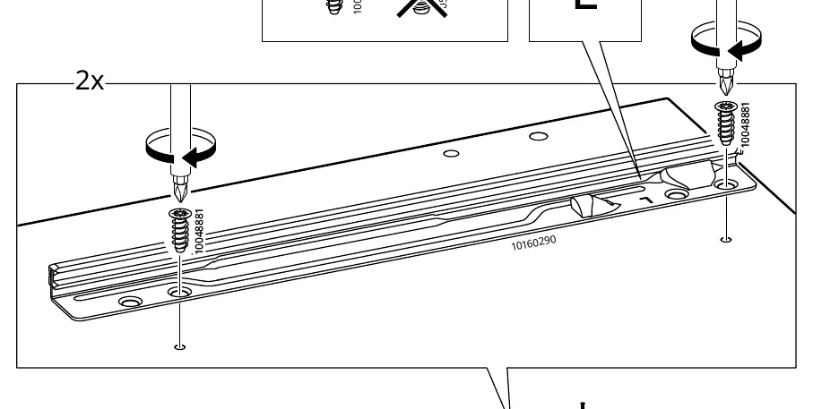 Step 1: Rail installation