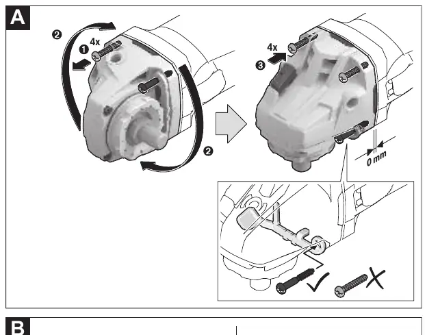 Rotating the gear head