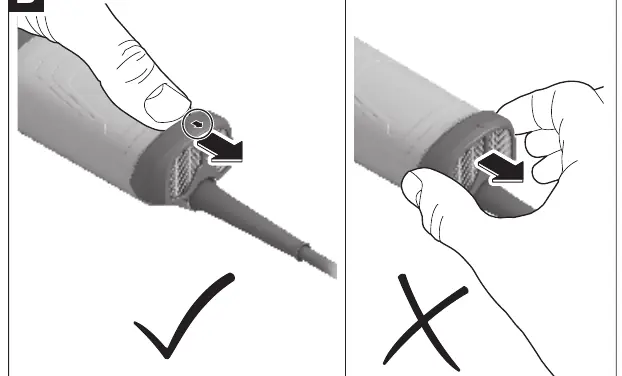 Removing the dust filter