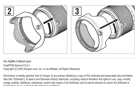 Lens hood attachment and stowing