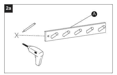 Step 2a: Drilling pilot holes for wood installation.