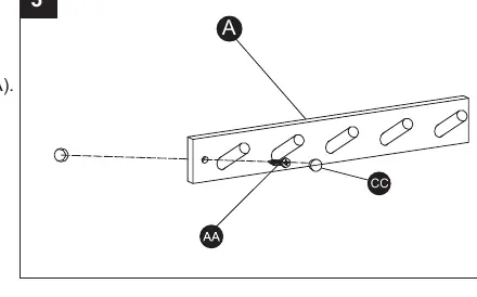 Step 3: Securing the rail.