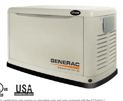 Generac Guardian Series 17/20kW Generator