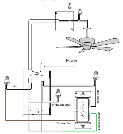 Wiring diagram for the 17000-F3 fan control