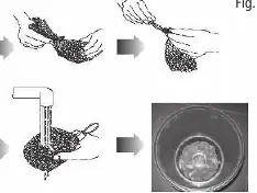 Installing the lid O-ring (Fig 1) and biological media (Fig 2).