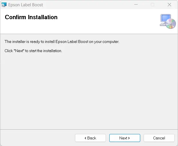Confirm installation