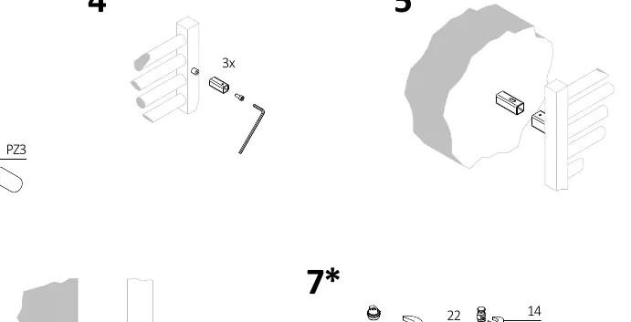 Steps 4-6: Mounting the radiator to the brackets.