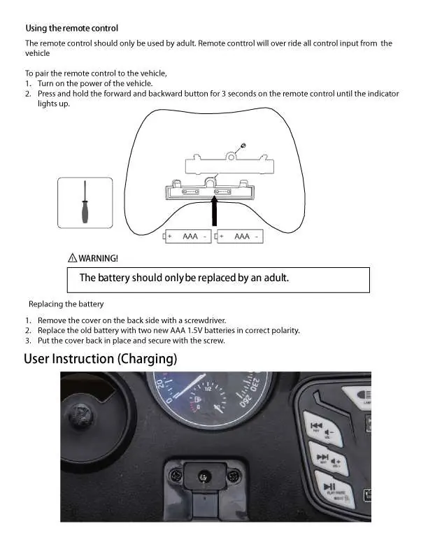 Remote control layout