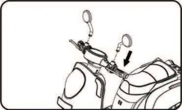 Attach the side mirrors to the handlebars.
