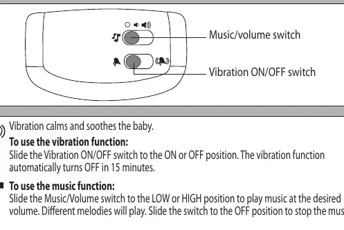 Music and vibration control switches