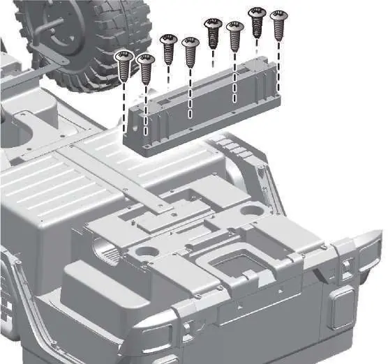 Battery and motor cable connections
