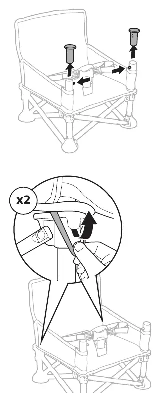 Fabric seat removal