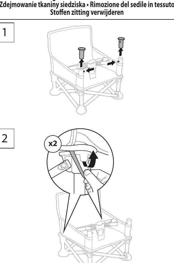 Fabric seat removal