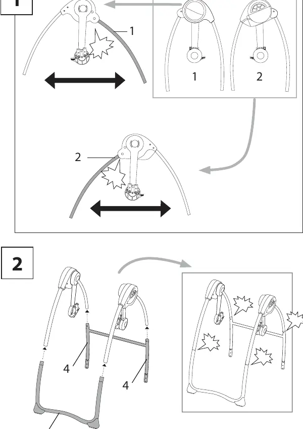 Assembly steps 1 and 2