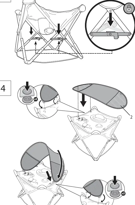 Attaching the canopy