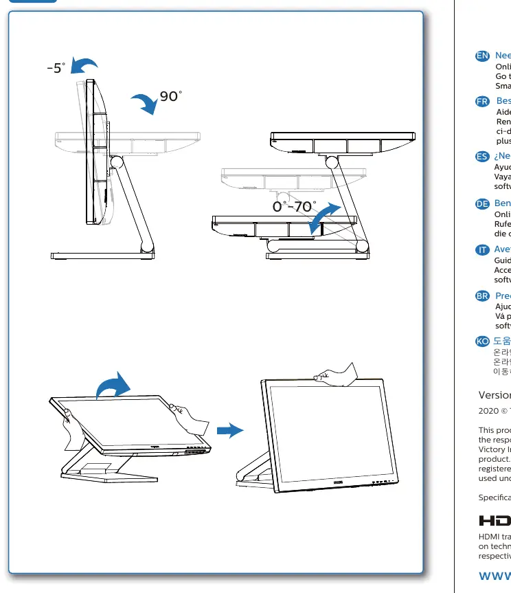 Stand adjustment range