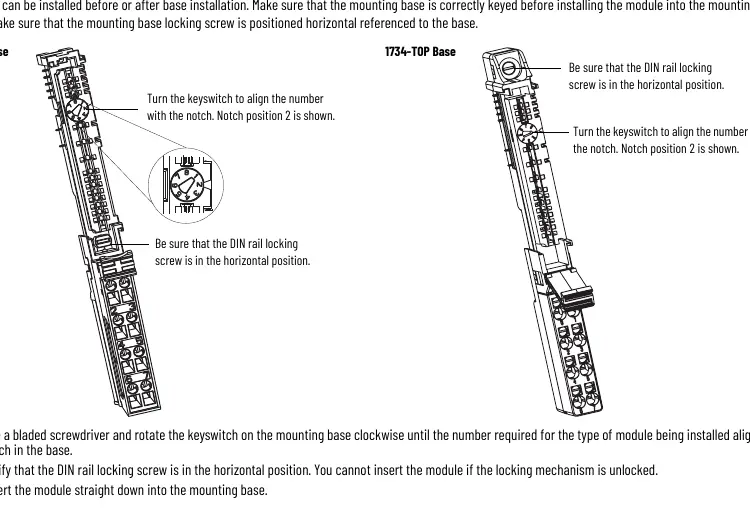 Module installation and keyswitch alignment