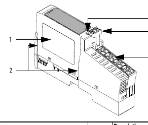 Module components and DIN rail locking mechanism