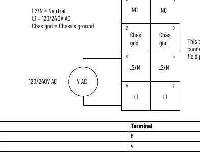 120/240V AC Wiring diagram
