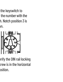 Keyswitch and DIN rail locking screw adjustment