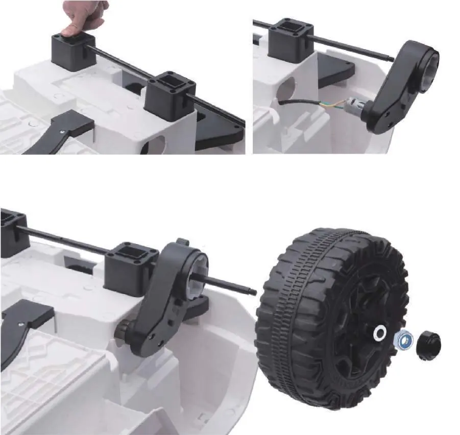 Motor and rear wheel assembly