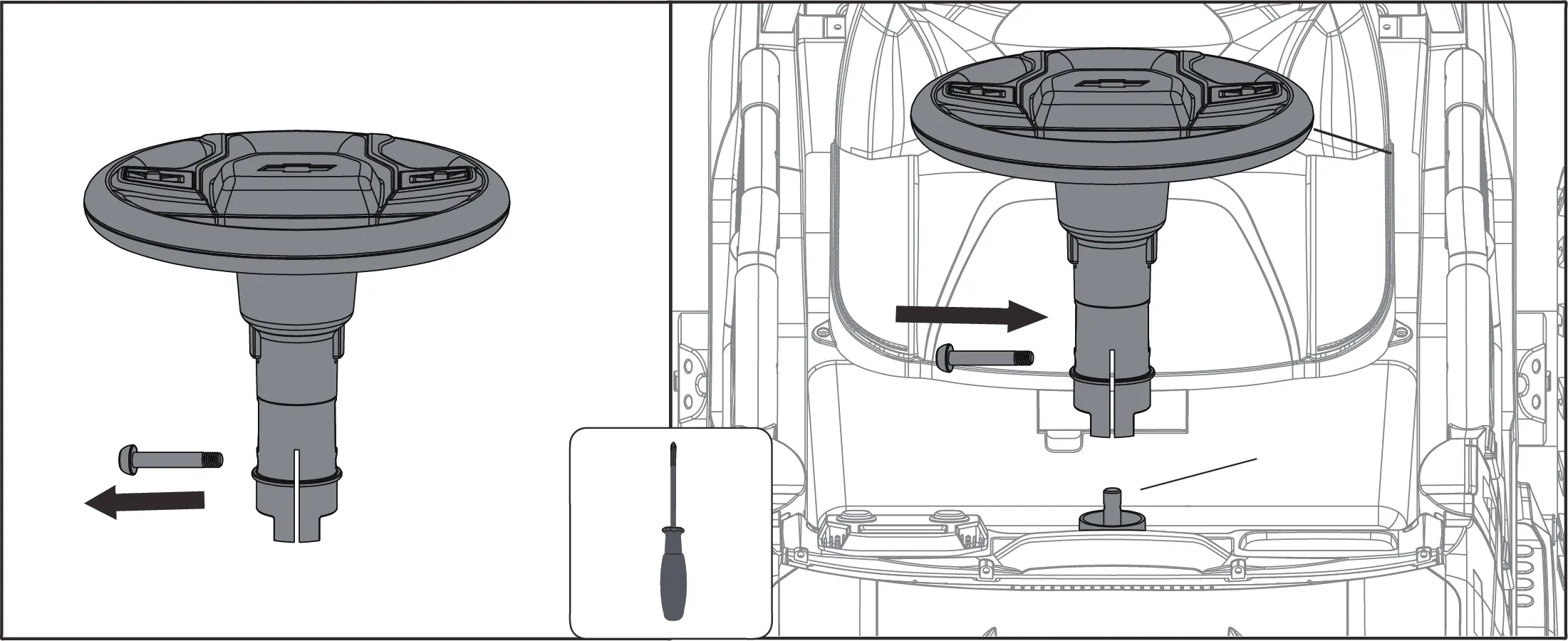 Steering wheel installation