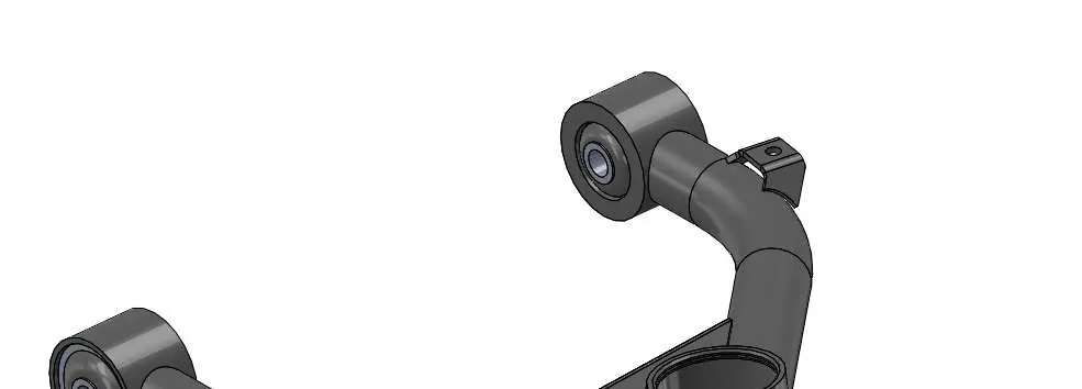 Kit contents diagram showing control arm and bushing assembly.