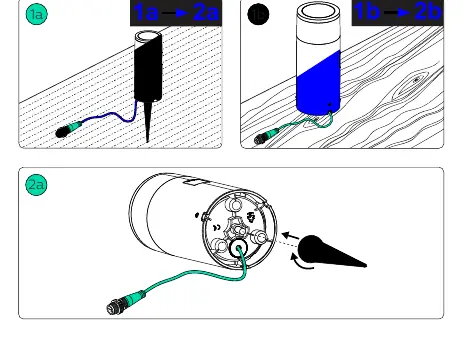 Ground spike installation steps