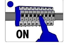 Turn on power at the circuit breaker