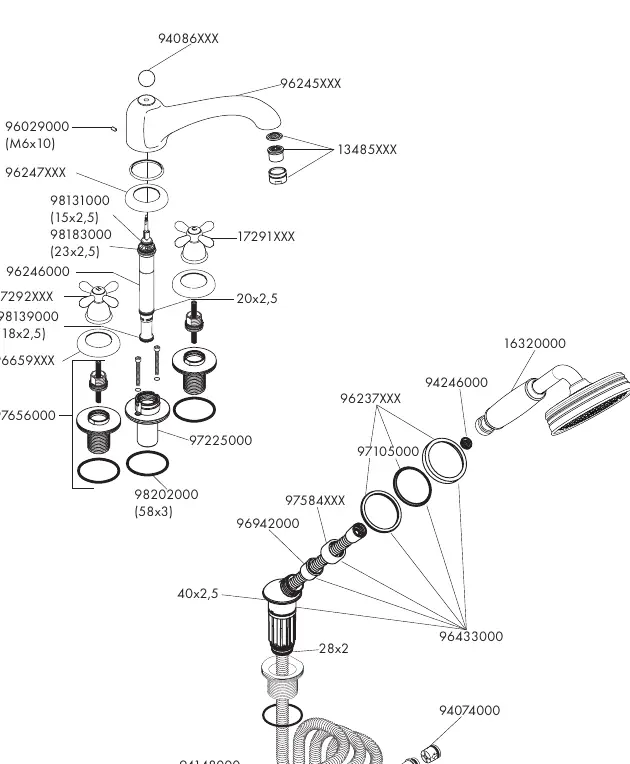 Spare parts diagram