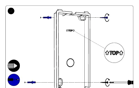Securing the mounting bracket to the wall.