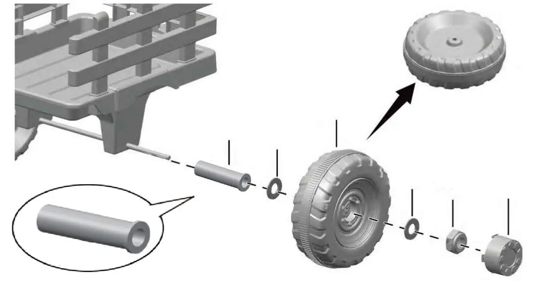 Complete the trailer wheel installation.