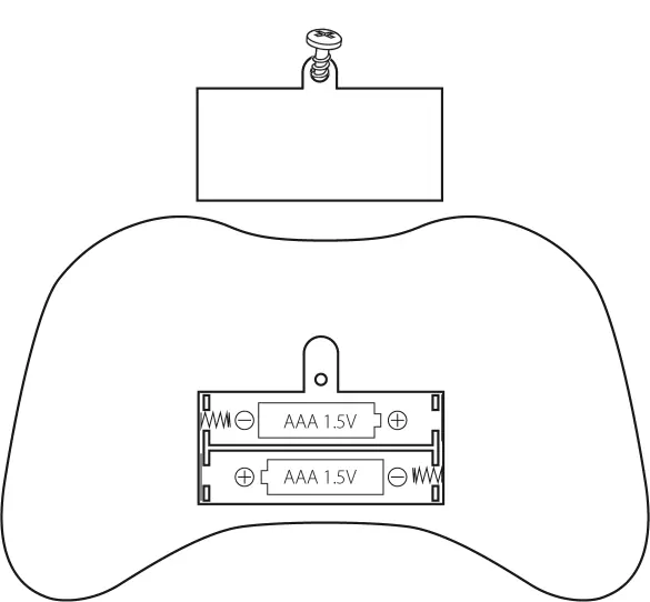 Installing batteries in the remote control.