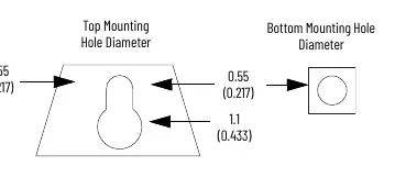Chassis common mounting hole dimensions.