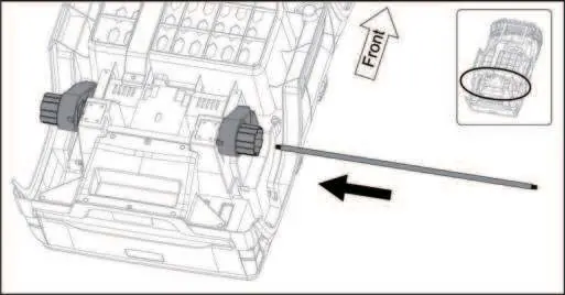 Insert the rear axle through the vehicle frame.