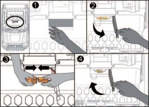 Connecting the battery terminals