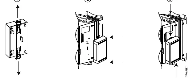 Physical installation steps using retaining clips.